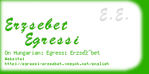 erzsebet egressi business card